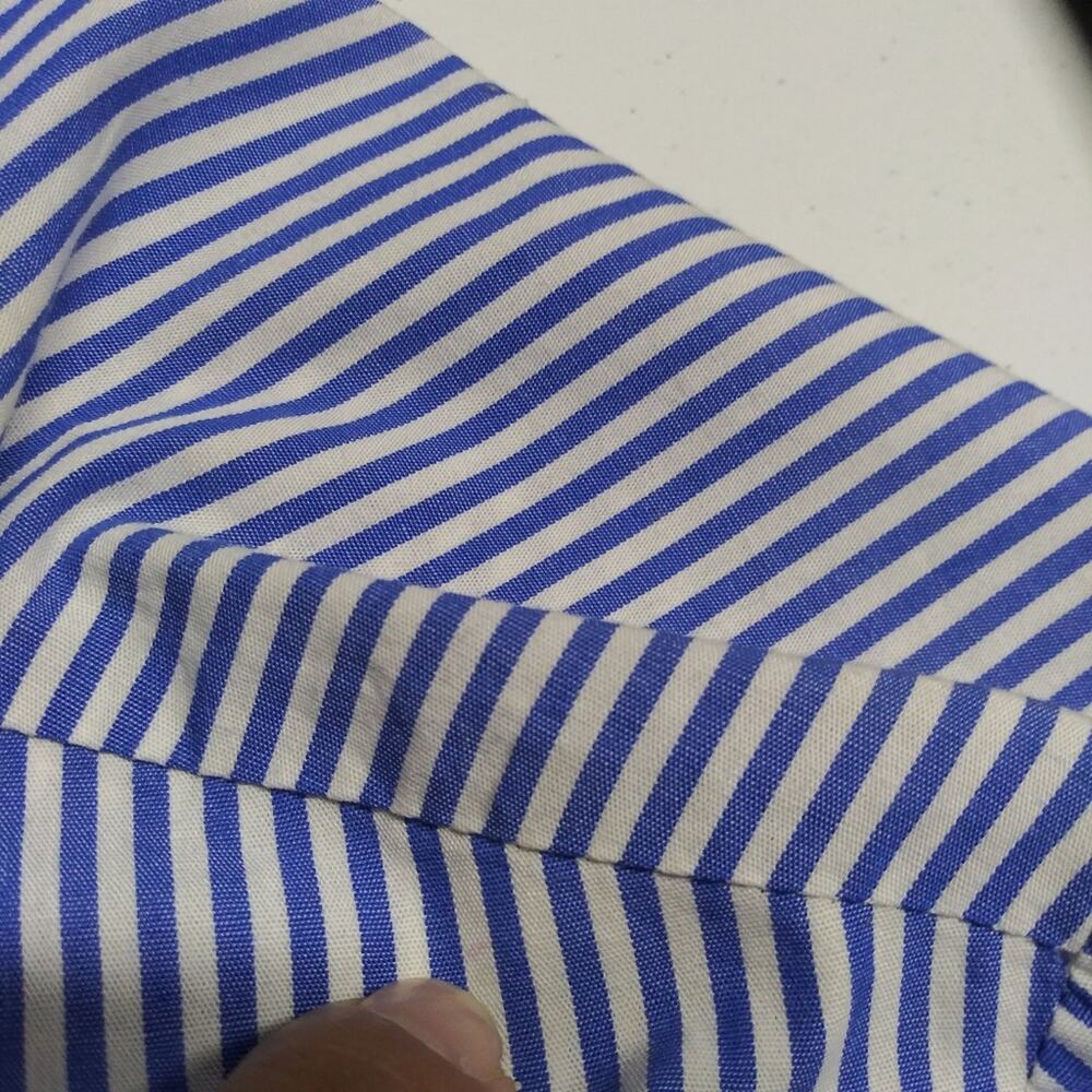 Stylewe Blue Pinstripe Long Sleeve Collared Shirt Dress Mini Size Small - Picture 10 of 12